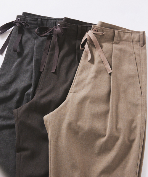 JOURNAL STANDARD relume(ジャーナルスタンダード レリューム)の「ウールブレンド ツイル オーバーパンツ(スラックス・メンズ・ブラウン/ベージュ系その他/ブラックミックス・SMALL/MEDIUM/LARGE)」の4枚目の写真