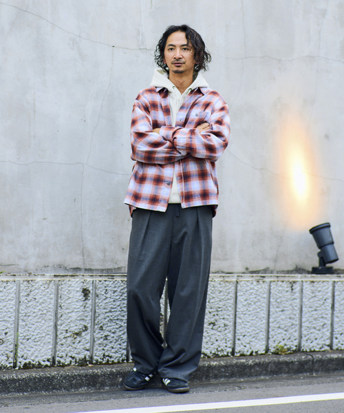 JOURNAL STANDARD relume(ジャーナルスタンダード レリューム)の「ウールブレンド ツイル オーバーパンツ(スラックス・メンズ・ブラウン/ベージュ系その他/ブラックミックス・SMALL/MEDIUM/LARGE)」の9枚目の写真