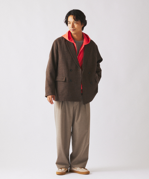 JOURNAL STANDARD relume(ジャーナルスタンダード レリューム)の「ウールブレンド ツイル オーバーパンツ(スラックス・メンズ・ブラウン/ベージュ系その他/ブラックミックス・SMALL/MEDIUM/LARGE)」の12枚目の写真