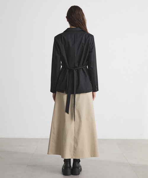 CITY TOKYO(シティトウキョウ)の「Layered Jacket/レイヤードジャケット/テーラードジャケット(テーラードジャケット・レディース・ブラック/チャコールグレー・1/2)」の16枚目の写真