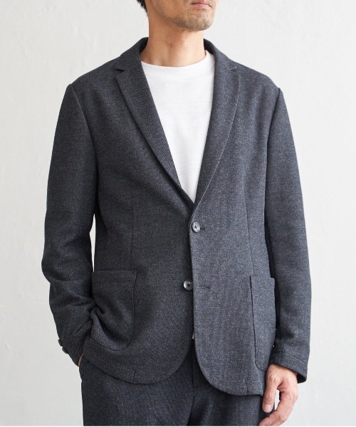 ikka(イッカ)の「【セットアップ対応】GOKU楽ワークウールライクジャケット(テーラードジャケット・メンズ・チャコール/ネイビー/ダークブラウン・M/L/XL/S)」の3枚目の写真
