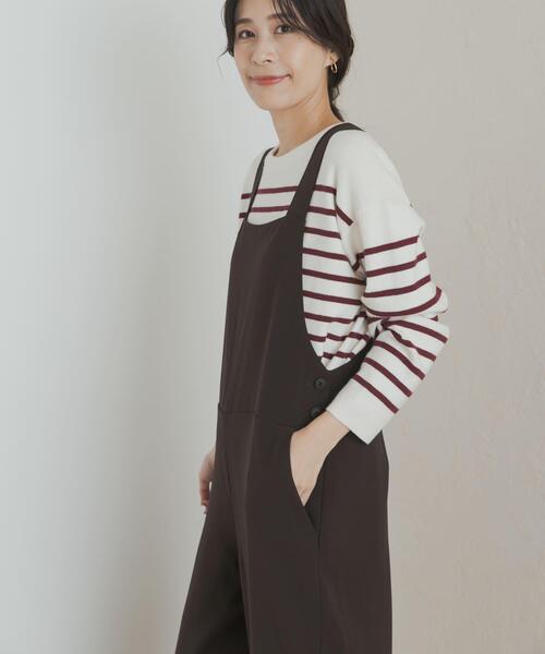 URBAN RESEARCH DOORS(アーバンリサーチドアーズ)の「リラックスイージーサロペット(サロペット/オーバーオール・レディース・ブラウン/ブラック・MEDIUM/SMALL)」の9枚目の写真