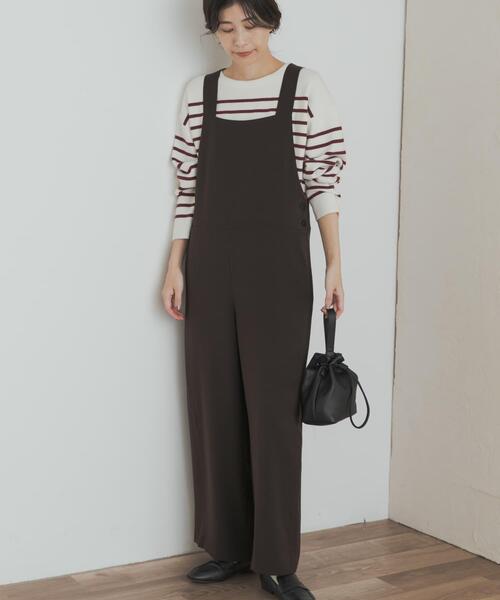 URBAN RESEARCH DOORS(アーバンリサーチドアーズ)の「リラックスイージーサロペット(サロペット/オーバーオール・レディース・ブラウン/ブラック・MEDIUM/SMALL)」の11枚目の写真