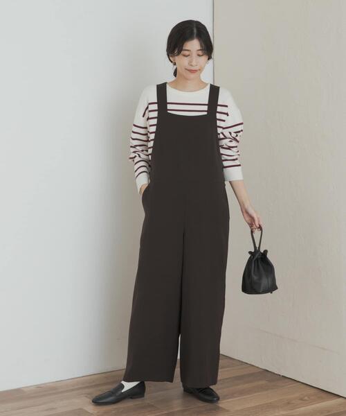 URBAN RESEARCH DOORS(アーバンリサーチドアーズ)の「リラックスイージーサロペット(サロペット/オーバーオール・レディース・ブラウン/ブラック・MEDIUM/SMALL)」の12枚目の写真