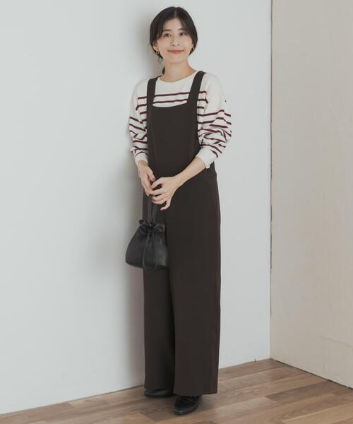 URBAN RESEARCH DOORS(アーバンリサーチドアーズ)の「リラックスイージーサロペット(サロペット/オーバーオール・レディース・ブラウン/ブラック・MEDIUM/SMALL)」の13枚目の写真