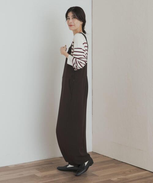 URBAN RESEARCH DOORS(アーバンリサーチドアーズ)の「リラックスイージーサロペット(サロペット/オーバーオール・レディース・ブラウン/ブラック・MEDIUM/SMALL)」の14枚目の写真