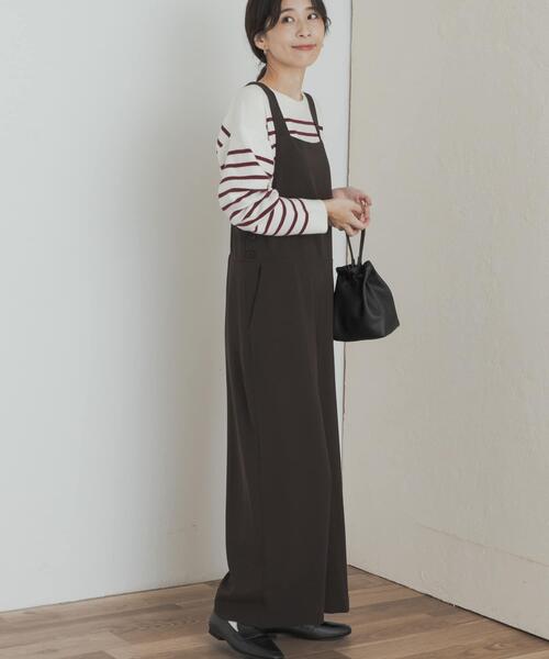 URBAN RESEARCH DOORS(アーバンリサーチドアーズ)の「リラックスイージーサロペット(サロペット/オーバーオール・レディース・ブラウン/ブラック・MEDIUM/SMALL)」の16枚目の写真