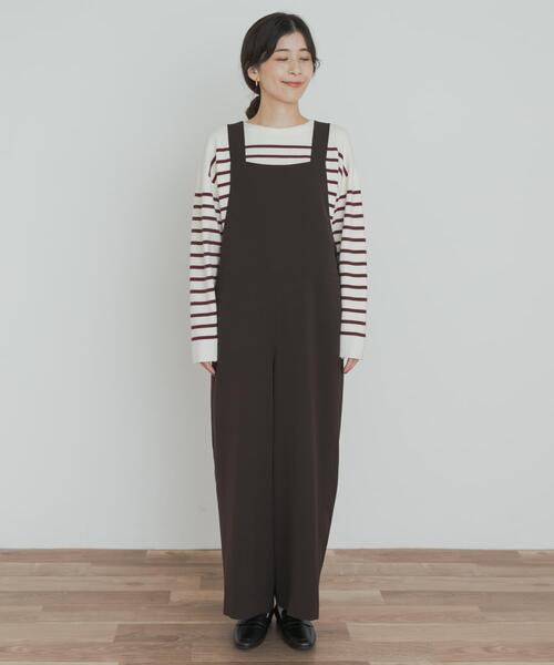 URBAN RESEARCH DOORS(アーバンリサーチドアーズ)の「リラックスイージーサロペット(サロペット/オーバーオール・レディース・ブラウン/ブラック・MEDIUM/SMALL)」の17枚目の写真