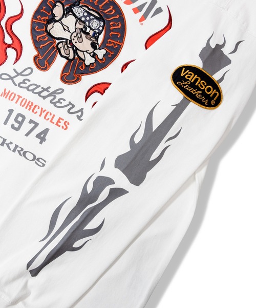 JACKROSE×VANSON×GALFY-炎犬Long Sleeve Tee（Tシャツ/カットソー