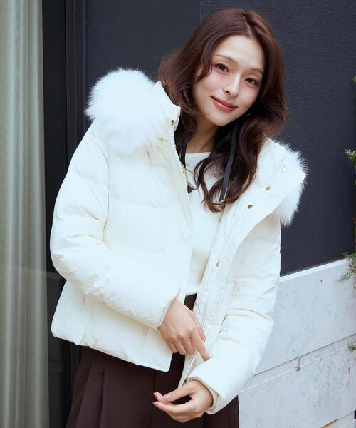 FOXファー付きショートダウン（ダウンジャケット/コート）｜AND