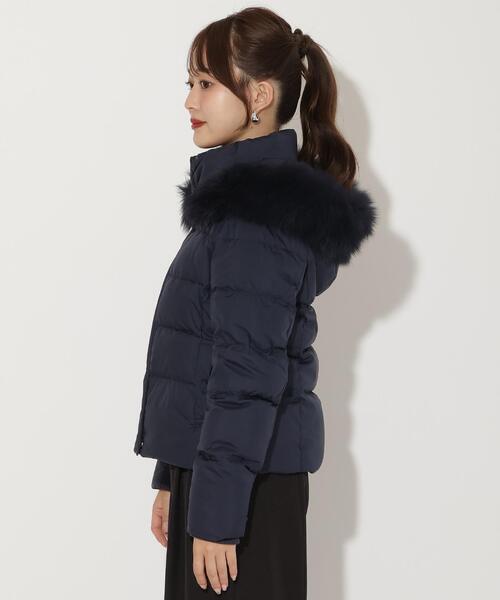 AND COUTURE FOXファー付きショートダウン　ブラック アンドクチュール AND COUTURE FOXファー付きショートダウン