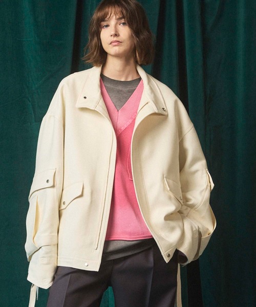 UNISEX》Prime-Over Cargo Big Poket Stand Collar Blouson/プライム