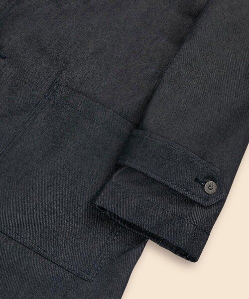 BROOKS BROTHERS(ブルックスブラザーズ)の「ウール デニム ロングコート(ステンカラーコート・メンズ・ブルー・SMALL/LARGE/MEDIUM)」の2枚目の写真
