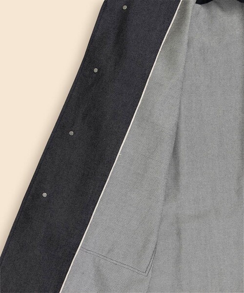 BROOKS BROTHERS(ブルックスブラザーズ)の「ウール デニム ロングコート(ステンカラーコート・メンズ・ブルー・SMALL/LARGE/MEDIUM)」の4枚目の写真