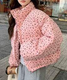 新品 ミニボーデン フラワー柄ピンクダウンジャケット 新品 ミニ