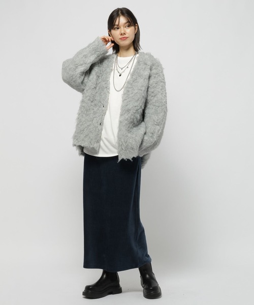 niko and...(ニコアンド)の「ストレッチカットコールスカート(スカート・レディース・ライトグレー/ブラック/ネイビー/ブラウン・MEDIUM/LARGE)」の22枚目の写真