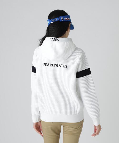 PEARLY GATES(パーリーゲイツ)の「【PEARLY GATES】12G ダブルJQ(ニット/セーター・レディース・ネイビー/ホワイト/ピンク・SMALL/MEDIUM/LARGE)」の4枚目の写真