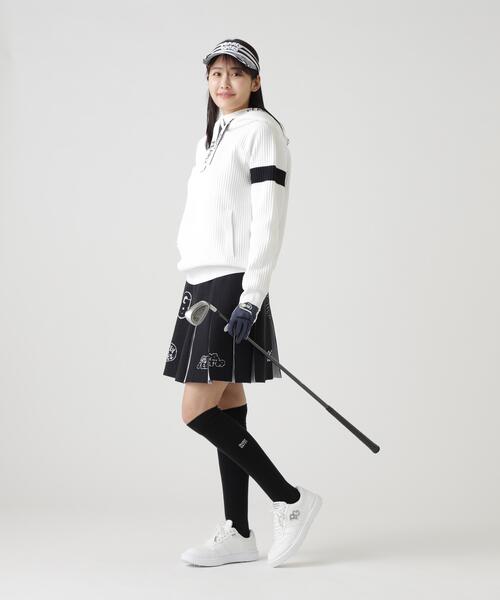 PEARLY GATES(パーリーゲイツ)の「【PEARLY GATES】12G ダブルJQ(ニット/セーター・レディース・ネイビー/ホワイト/ピンク・SMALL/MEDIUM/LARGE)」の6枚目の写真
