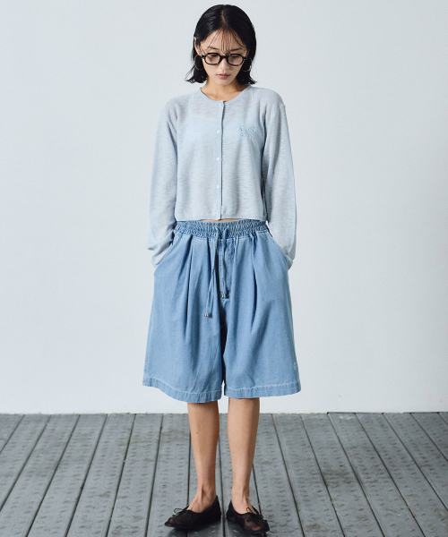 NICK&NICOLE(ニックアンドニコール)の「WASHED BANDING BURMUDA DENIM PANTS_SKY BLUE(その他パンツ・レディース・その他・SMALL/MEDIUM)」の6枚目の写真