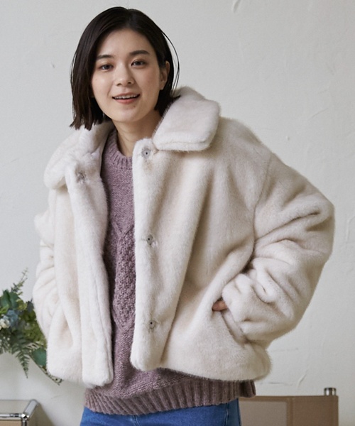 セール】【親子リンク】フェイクファージャケット（ブルゾン）｜petit