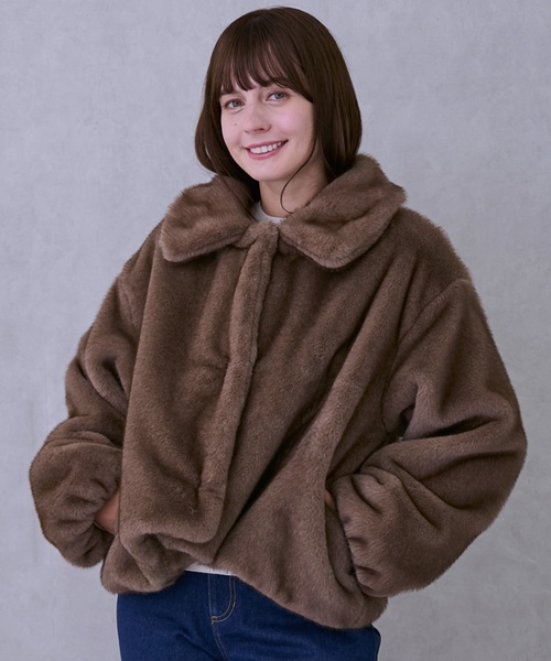 セール】【親子リンク】フェイクファージャケット（ブルゾン）｜petit