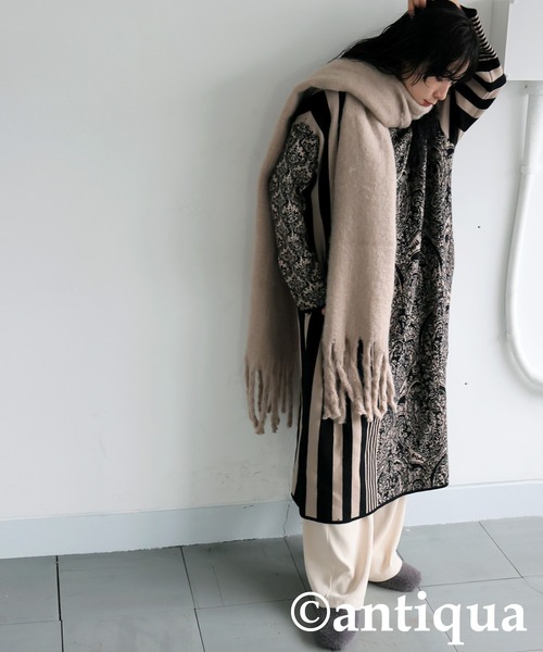 antiqua(アンティカ)の「柄ニット ワンピース(ワンピース・レディース・ブラック系その他/ホワイト系その他・P/R)」の14枚目の写真