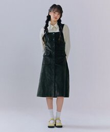女性コーデュロイビスチェワンピース-CFRG6171C09