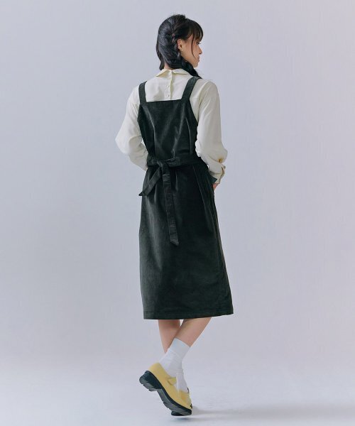 CHASECULT(チェイスカルト)の「女性コーデュロイビスチェワンピース-CFRG6171C09(ワンピース・レディース・チャコールグレー・90/85)」の3枚目の写真