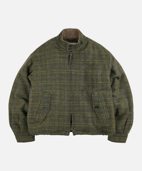 FRIZMWORKS(フリズムワークス)の「FLUFFY WOOL HARRINGTON JACKET _ SEAWEED(ブルゾン・メンズ・その他・X-LARGE/SMALL/MEDIUM/LARGE)」の1枚目の写真