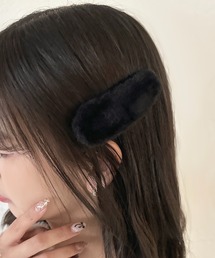 ヘアクリップ　ブラック バレッタ/ヘアクリップ（ブラック/黒色系）ファッション通販