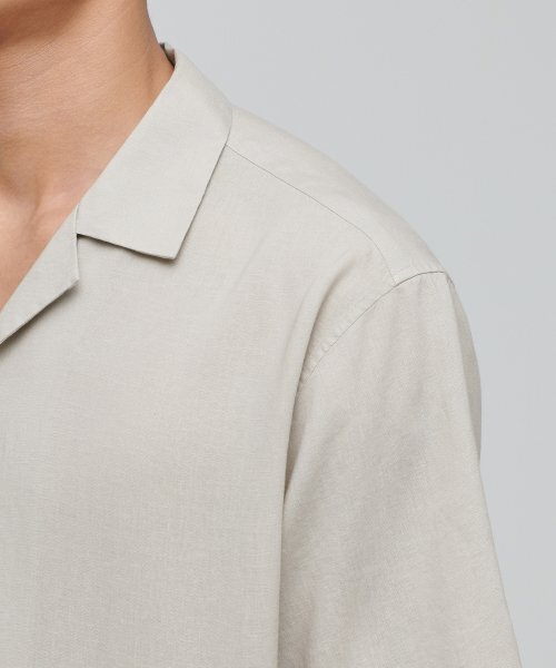 MUSINSA STANDARD(ムシンサスタンダード)の「オープンカラー半袖テンセルリネンシャツ【ライトベージュ】(シャツ/ブラウス・メンズ・その他・XX-LARGE)」の5枚目の写真
