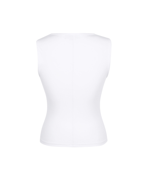 YOUHEE（ユヒ）の「BASIC BOAT NECK SLEVELESS WHITE（Tシャツ/カットソー・レディース・その他・SMALL/MEDIUM）」の3枚目の写真