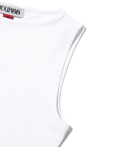 YOUHEE（ユヒ）の「BASIC BOAT NECK SLEVELESS WHITE（Tシャツ/カットソー・レディース・その他・SMALL/MEDIUM）」の5枚目の写真