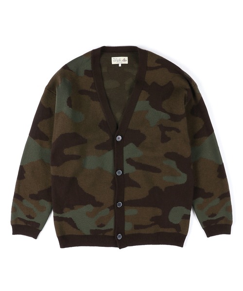 The DUFFER of ST.GEORGE（ザダファーオブセントジョージ）の「DOUBLE JACQUARD WOODLAND CAMO KNIT CARDIGAN：迷彩柄 カモフラージュ ニットカーディガン（カーディガン/ボレロ・メンズ・カモフラージュ・X-LARGE/LARGE/MEDIUM/SMALL）」の6枚目の写真
