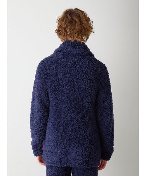 gelato pique(ジェラートピケ)の「【HOLIDAY】【HOMME】ジェラートスノーベアジャガードショールカーディガン(ルームウェア/パジャマ・メンズ・ネイビー・L/M)」の8枚目の写真