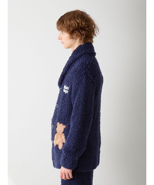 gelato pique(ジェラートピケ)の「【HOLIDAY】【HOMME】ジェラートスノーベアジャガードショールカーディガン(ルームウェア/パジャマ・メンズ・ネイビー・L/M)」の9枚目の写真