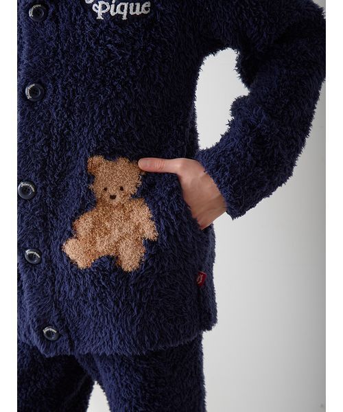 gelato pique(ジェラートピケ)の「【HOLIDAY】【HOMME】ジェラートスノーベアジャガードショールカーディガン(ルームウェア/パジャマ・メンズ・ネイビー・L/M)」の15枚目の写真