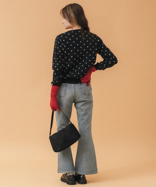 HEILIS(ヘイリス)の「ドット柄カーディガン / ブラック グレー ドット 水玉 コンパクト トップス 長袖 秋服 冬服 韓国 ガーリー ノームコア カジュアル シンプル 前開き(カーディガン/ボレロ・レディース・ブラック/グレー・FREE)」の11枚目の写真