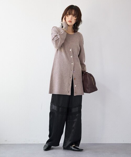 RIVE DROITE（リヴドロワ）の「【à Nice （ア ・ニース）】スリットニット（ニット/セーター・レディース・チャコールグレー/ベージュ・FREE）」の11枚目の写真