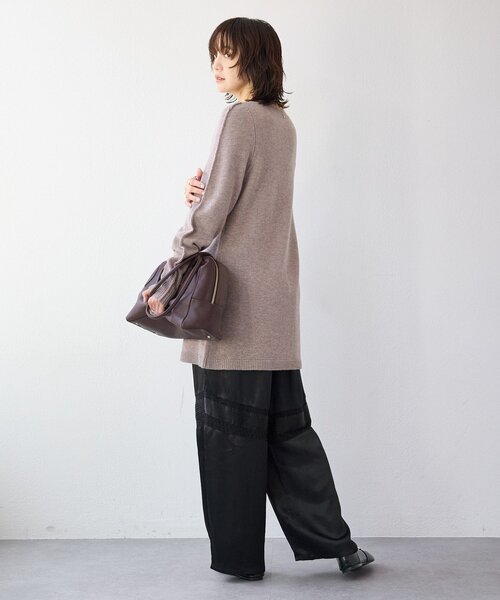 RIVE DROITE（リヴドロワ）の「【à Nice （ア ・ニース）】スリットニット（ニット/セーター・レディース・チャコールグレー/ベージュ・FREE）」の14枚目の写真