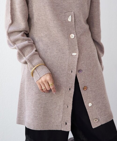 RIVE DROITE（リヴドロワ）の「【à Nice （ア ・ニース）】スリットニット（ニット/セーター・レディース・チャコールグレー/ベージュ・FREE）」の18枚目の写真