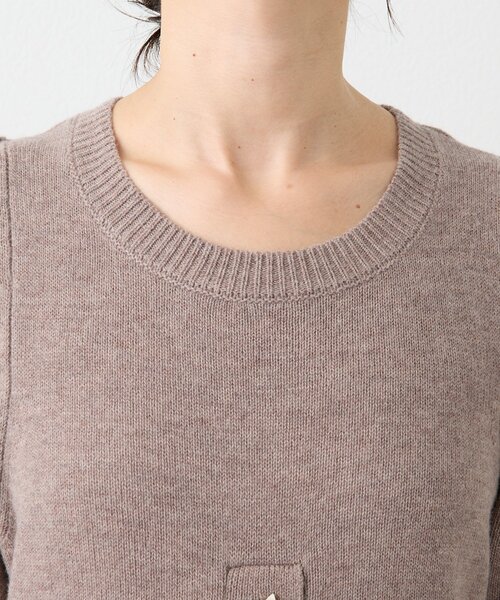 RIVE DROITE（リヴドロワ）の「【à Nice （ア ・ニース）】スリットニット（ニット/セーター・レディース・チャコールグレー/ベージュ・FREE）」の22枚目の写真