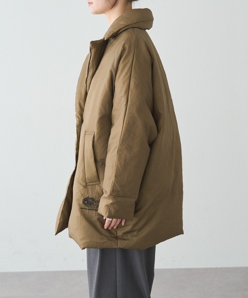 PUAL CE CIN（ピュアルセシン）の「リサイクルダウンテーラードコート（ダウンジャケット/コート・レディース・ブラック/ベージュ系・FREE）」の10枚目の写真