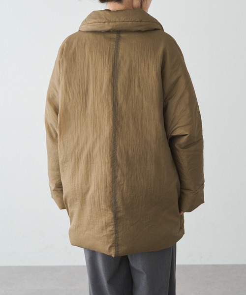 PUAL CE CIN（ピュアルセシン）の「リサイクルダウンテーラードコート（ダウンジャケット/コート・レディース・ブラック/ベージュ系・FREE）」の11枚目の写真