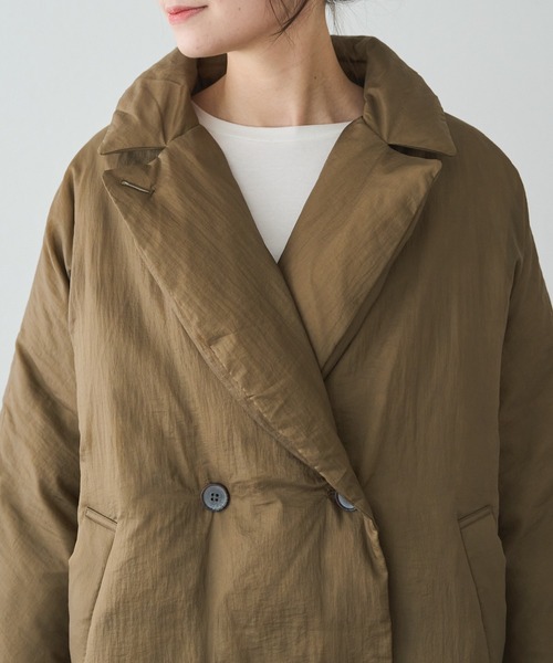 PUAL CE CIN（ピュアルセシン）の「リサイクルダウンテーラードコート（ダウンジャケット/コート・レディース・ブラック/ベージュ系・FREE）」の12枚目の写真