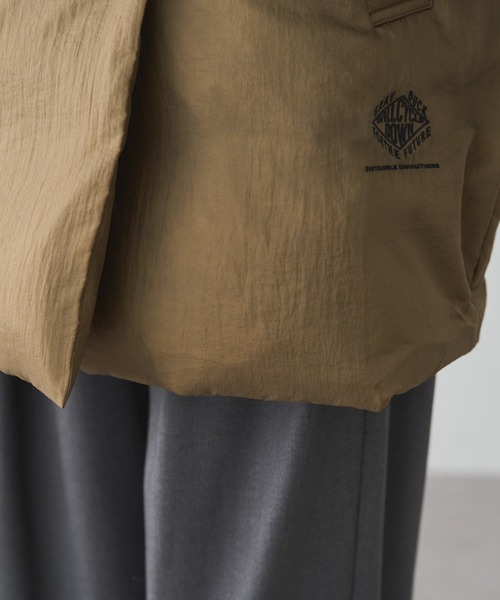 PUAL CE CIN（ピュアルセシン）の「リサイクルダウンテーラードコート（ダウンジャケット/コート・レディース・ブラック/ベージュ系・FREE）」の16枚目の写真