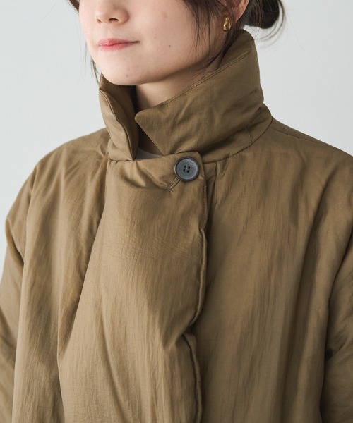 PUAL CE CIN（ピュアルセシン）の「リサイクルダウンテーラードコート（ダウンジャケット/コート・レディース・ブラック/ベージュ系・FREE）」の13枚目の写真