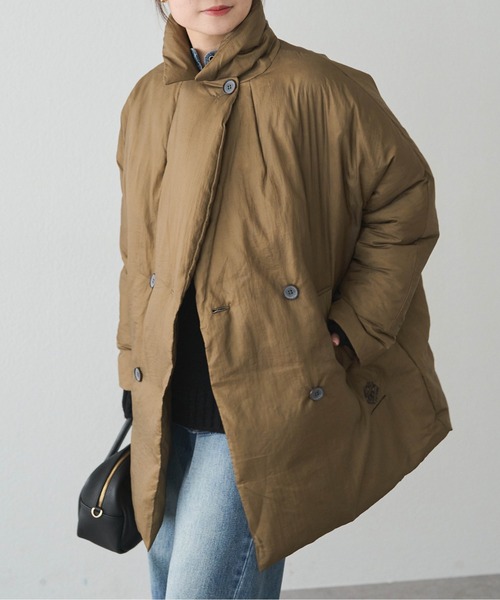 PUAL CE CIN（ピュアルセシン）の「リサイクルダウンテーラードコート（ダウンジャケット/コート・レディース・ブラック/ベージュ系・FREE）」の18枚目の写真