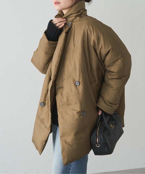 PUAL CE CIN（ピュアルセシン）の「リサイクルダウンテーラードコート（ダウンジャケット/コート・レディース・ブラック/ベージュ系・FREE）」の19枚目の写真