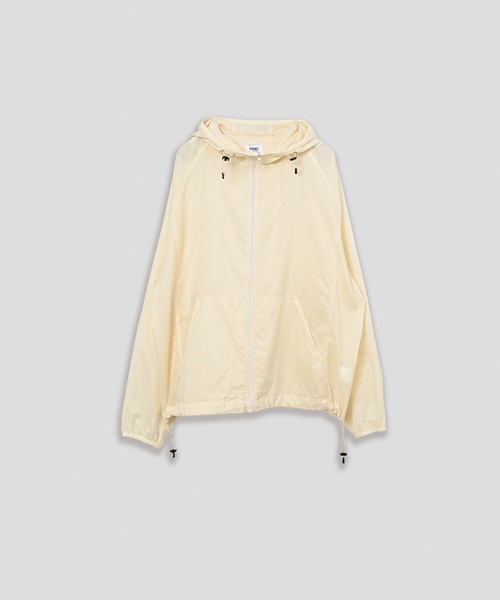 Kelen(ケレン)の「「KELEN MENS / ケレン メンズ」SHEER RIP HOODIE(その他アウター・メンズ・カーキ/ブラック/ホワイト・40/38/42)」の2枚目の写真